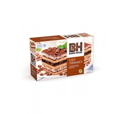Торт бисквитный Тирамису трехслойный BAKER HOUSE 350 гр