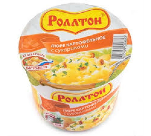 Пюре картофельное с сухариками Ролтон 40 гр Пюре картофельное с сухариками Ролтон 40 гр