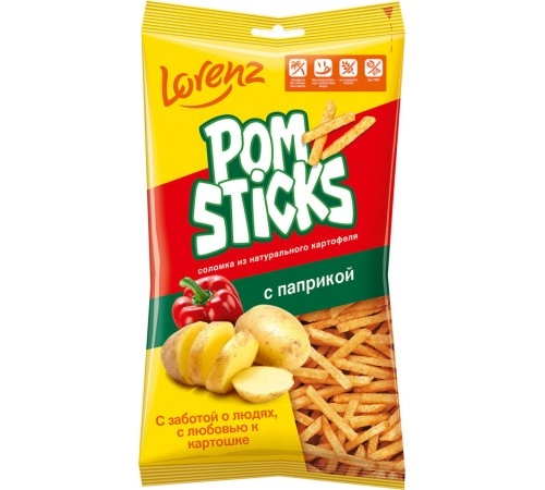 Чипсы соломкой Паприка Pomsticks 100 гр Чипсы соломкой Паприка Pomsticks 100 гр