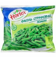 Фасоль стручковая резанная замороженная Hortex 400г