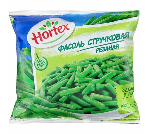 Фасоль стручковая резанная замороженная Hortex 400г Фасоль стручковая резанная замороженная Hortex 400г