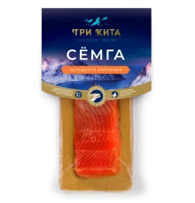 Семга филе-кусок с/с в/у Три кита 130 гр