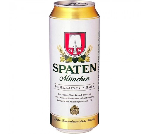 Пиво Шпатен 5,2% 0,5 л ж/б Пиво Шпатен 5,2% 0,5 л ж/б