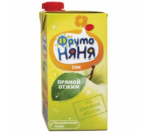 Сок из яблок прямого отжима ФрутоНяня 0,2 л Сок из яблок прямого отжима ФрутоНяня 0,2 л