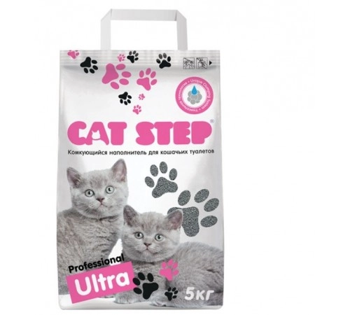 Наполнитель для кошачьих туалетов Professional Ultra Комкующийся Cat Step 5л Наполнитель для кошачьих туалетов Professional Ultra Комкующийся Cat Step 5л