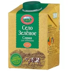 Сливки для взбивания Село Зеленое 500 гр 33%