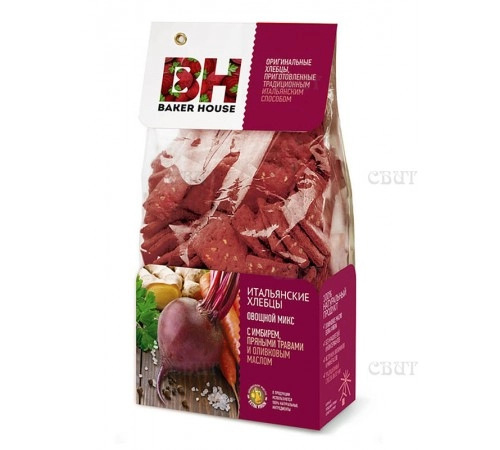 Хлебцы Итальянские овощной микс Baker House 250 гр