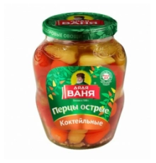 Перцы коктельные острые Дядя Ваня 350гр