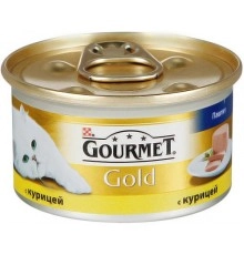Корм для кошек паштет с курицей ж/б Gourmet Gold 85г