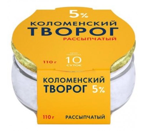 Творог рассыпчатый Коломенский 110гр 5% Творог рассыпчатый Коломенский 110гр 5%