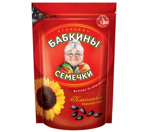 Семечки подсолнечные Бабкины 500г Семечки подсолнечные Бабкины 500г
