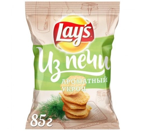 Чипсы картофельные Ароматный укроп Лэйз Из Печи 85г