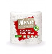 Бумажные полотенца 2 слоя Нега 2шт