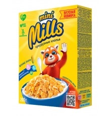 Хлопья кукурузные Mini Mills 200гр
