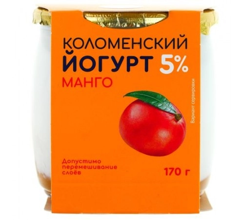 Йогурт Манго Коломенский 170гр 5% Йогурт Манго Коломенский 170гр 5%