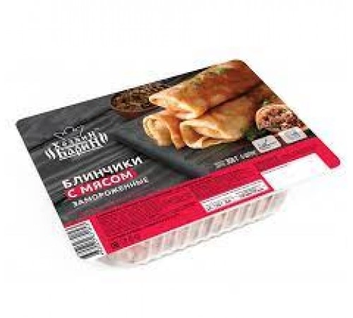 Блины с мясом замороженные Хозяин Барин 350 гр Блины с мясом замороженные Хозяин Барин 350 гр