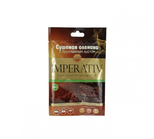 Оленина сушеная с брусничным листом Imperativ 30 гр Оленина сушеная с брусничным листом Imperativ 30 гр