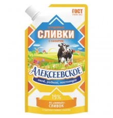 Сливки сгущенные с сахаром Алексеевское 270г 19.0%