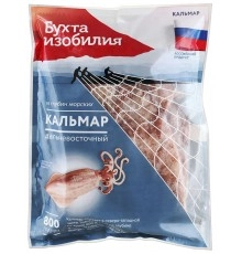 Кальмар тушка неочищенный свежемороженный Бухта Изобилия 800г