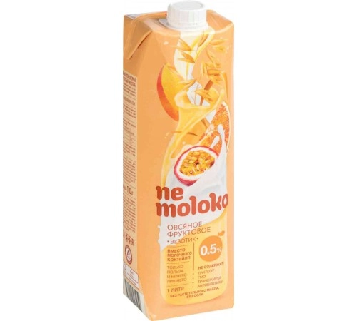 Напиток овсяный Фруктовый экзотик Nemoloko 1л 3,2% Напиток овсяный Фруктовый экзотик Nemoloko 1л 3,2%