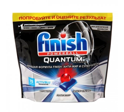 Капсулы для ПММ Финиш квантум 15шт