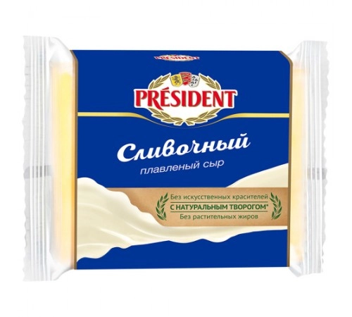Сыр плавленый Сливочный ломтики President 150 г 40% Сыр плавленый Сливочный ломтики President 150 г 40%