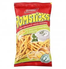 Чипсы соломкой со вкусом сметаны и специй  Pomsticks 100 гр