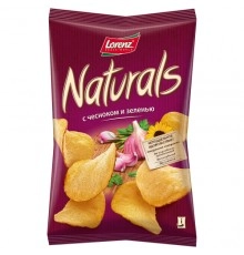 Чипсы картофельные с чесноком и зеленью Naturals 100 гр