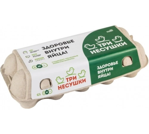 Яйцо С1 Три Несушки 10шт Яйцо С1 Три Несушки 10шт