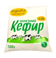 Кефир 2,5 % пл Сухой Лог 0,5 л