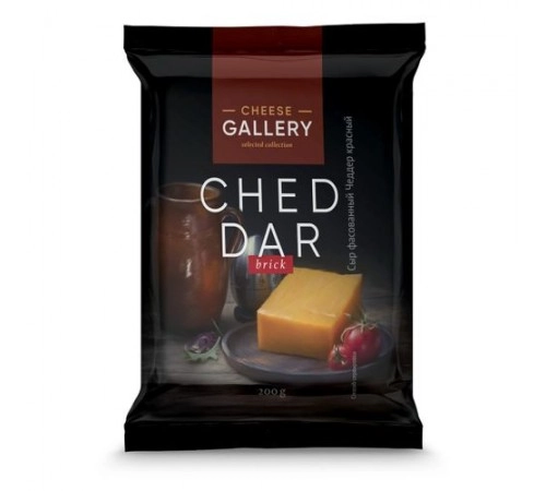 Сыр Чеддер красный Cheese Gallery 200гр 50% Сыр Чеддер красный Cheese Gallery 200гр 50%