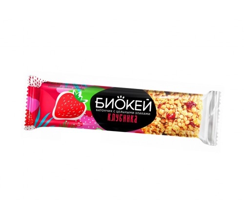 Батончик мюсли клубника/злаки Биокей 25 гр Батончик мюсли клубника/злаки Биокей 25 гр