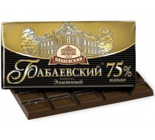 Шоколад Бабаевский Элитный 75% какао 100 гр Шоколад Бабаевский Элитный 75% какао 100 гр