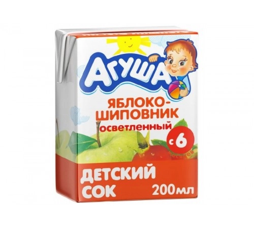 ДП Агуша сок яблоко-шиповник 200 мл ДП Агуша сок яблоко-шиповник 200 мл