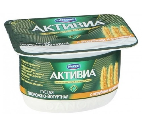 Активия творожок 130 гр Отруби-Злаки
