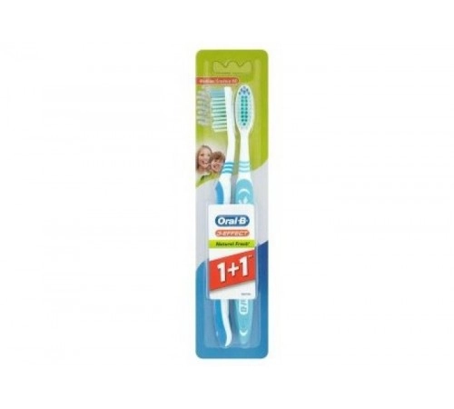 З/Щ ORAL-B 1+1 натуральная свежесть средняя 2шт