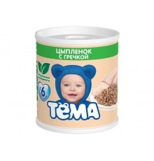Тёма Консерв. Цыпленок с гречкой 100г ж/б