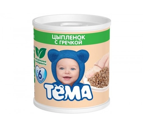 Тёма Консерв. Цыпленок с гречкой 100г ж/б Тёма Консерв. Цыпленок с гречкой 100г ж/б